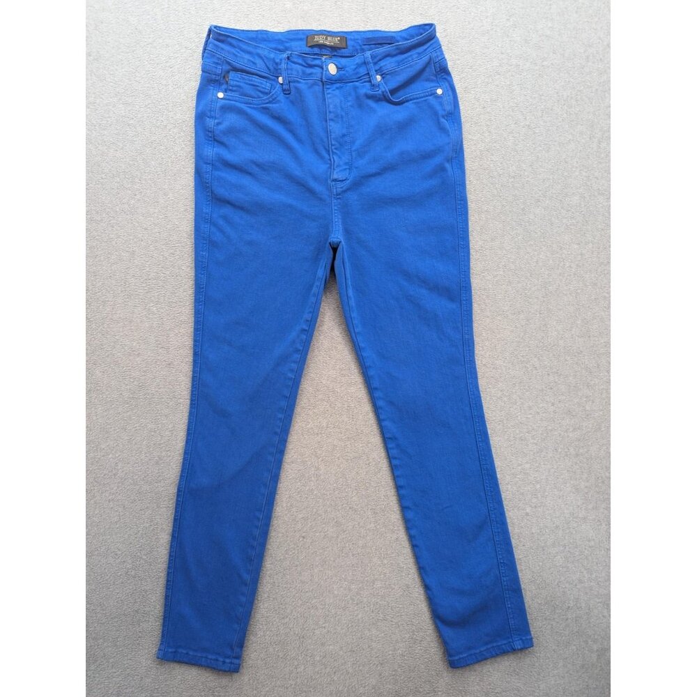 Judy Blue Jeans Womens 13/31 Cobalt Blue Skinny Stretch 5 Pocket Zip Fly JB8694